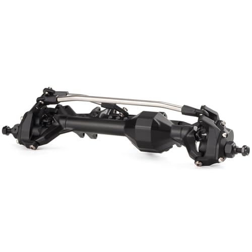 CNC Aluminum F10 Portal Axle Set with BTA Servo Mount, Front Rear Black | with 30T 8T AR44 Style Gears, Pin to Pin Width 188mm, Work with Vanquish VS4-10 Phoenix and 1/10 Scale Crawler LCG Chassis - color: Black
