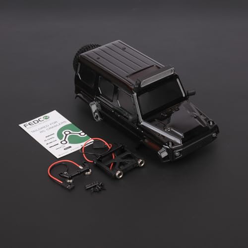 SCX24 Body Magnetic Stand with Lights for SCX24 Upgrades | PC Front and Rear Body for SCX24 Bronco JLU C10 Basecamp 1/24 RC Crawler - style: Black