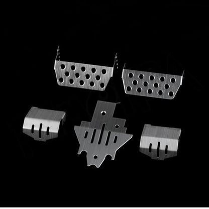 5PCS TRX4 Stainless Steel RC Skid Plate,RC Chassis Armor Protector Plate Protection for Traxxas TRX-4 82056-4 1/10 RC Crawler Car Upgrade Parts