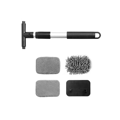 Car Windshield Cleaner, Microfiber Vehicles Window Cleaning Tool with 3PCS Reusable Cloth Pads, Automotive Washing Interior ＆ Exterior Glass Supplies Accessories, Universal Fit (Rectangle) - size: Rectangle