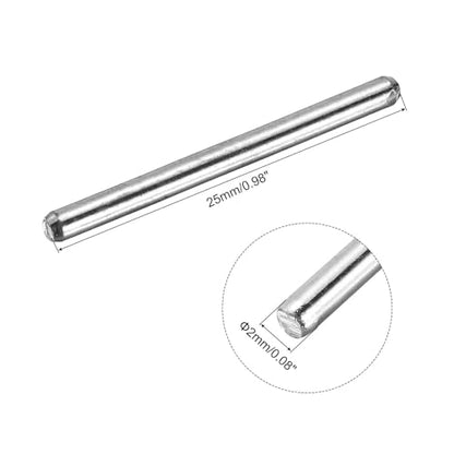 MECCANIXITY 10pcs 2mmx25mm Toys Shaft Round Rod Axles Drive Shaft for DIY RC Car Truck Boat Helicopter Model Part, Silver - size: 2mmx25mm
