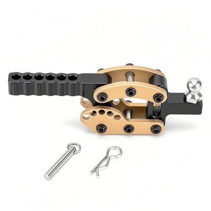 Adjustable Metal Trailer Hitch for TRX4 SCX10 GEN7 GEN8 | Adjustable Tow Hook, Receiver Mount, Durable Metal Construction, 1/10 RC Crawler Upgrades