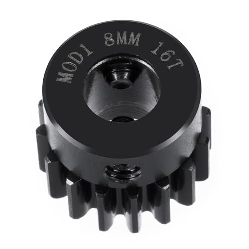 LSG 8mm M1 16T 17T 18T 19T 21T 24T 26T 27T 29T Steel Pinion Gear | for 1/5 X-MAXX RC Model Car Buggy Truck Hardened Steel 8mm Shaft Motor M1 Pitch Gears Upgrade Parts - size: 16T