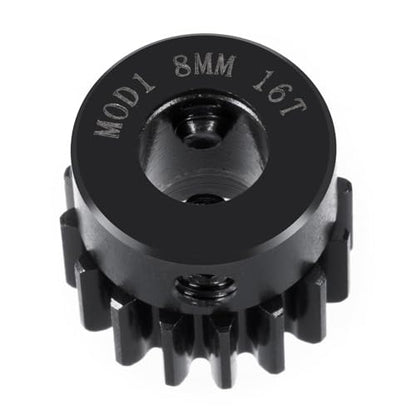LSG 8mm M1 16T 17T 18T 19T 21T 24T 26T 27T 29T Steel Pinion Gear | for 1/5 X-MAXX RC Model Car Buggy Truck Hardened Steel 8mm Shaft Motor M1 Pitch Gears Upgrade Parts - size: 16T