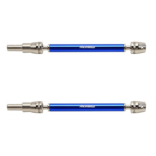 RCAWD 1/10 CVD Driveshafts for Kraton 4S V2 & Outcast 4S V2 Upgrades (Only Fit V2), Axles Joint Shafts Aluminum Parts for ARRMA #ARA311147#ARA4408V2#ARA4410V2 Blue