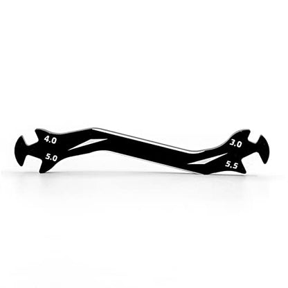 POCREATION Remote Control Car Model Tool, Alloy Spanner, 4 in 1 Multi Turnbuckle Wrench for 1/10 RC Cars, Portable Maintenance Tool (Black) - color: Black