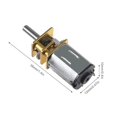 Alinan 2pcs 6V 500RPM N20 High Torque Speed Reduction Geared Motor with Metal Gearbox Motor for Smart Car DIY RC Toys - size: 6V 500RPM