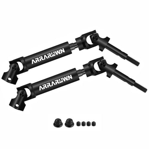 2Pcs RC Cars CVD Rear Drive Shaft Replace #6852 Heavy Duty Axles Replacement Parts Compatible with 1/10 Traxxas Slash/Rustler/Stampede/Hoss VXL 4X4 2WD Platinum Ultimate Update Parts - color: Black Rear X 2