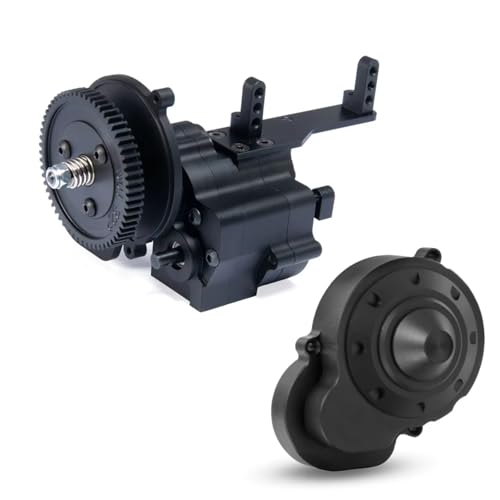for Axial for Wraith for RR10 90048 90018 90053 1/10 Aluminum 2 Speed Transmission Center Gearbox Cover RC Crawler Car Parts RC Car Repair Kit(Gearbox and Cover) - size: Gearbox and Cover