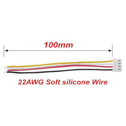 20 Pairs JST-XH 2.54 4Pin Connector Balance Plug Lead Socket. | Plug Lead Socket Male and Female with 100mm Silicone Wire Cables,4 pin jst connector