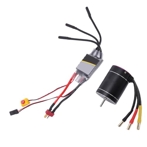 Alomejor Brushless Motor ESC Combo 3300KV, 75A ESC with for 1/10 1/8 RC Cars Boats Trucks