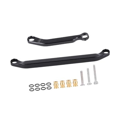 RC Steering Link Aluminum Alloy Steering Rod Linkage Remote Control Truck Replacement CNC Machined Part Suitable for SCX30 Model, Black - color: Black