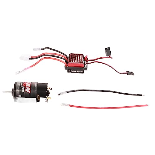 RC Car Motor ESC 360A TwoWay Brake Climbing Drag Brake Automatic Throttle Adjustment, Black Metal, Compatible with SCX10 (35T) - size: 35T, style: 35T