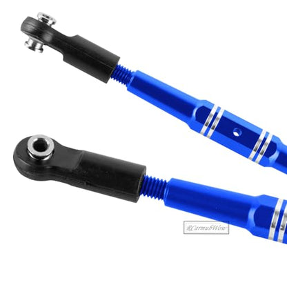 RC Turnbuckles Camber Links Upgrades Part for 1/10 Outcast/Kraton 4x4 4S V2 BLX,Alloy Aluminium Links Steering Linkage Turnbuckles Tie Rods Linkage Set,Navy Blue - color: Navy Blue(1set)