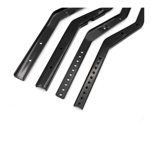 Wheelbase Adjustable Metal Chassis Frame Rail Set Compatible with 1/10 RC Crawler Upgrade Parts(Red) - color: Red