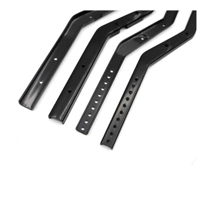 Wheelbase Adjustable Metal Chassis Frame Rail Set Compatible with 1/10 RC Crawler Upgrade Parts(Red) - color: Red