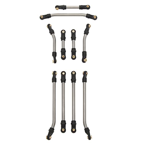 MEUS RACING SCX24 Links High Clearance Chassis Steering Links Set 10pcs 133.5mm Wheelbase for SCX24 Deadbolt AXI90081 B17 AXI00004 1/24 RC Crawler Car - size: 133.5mm