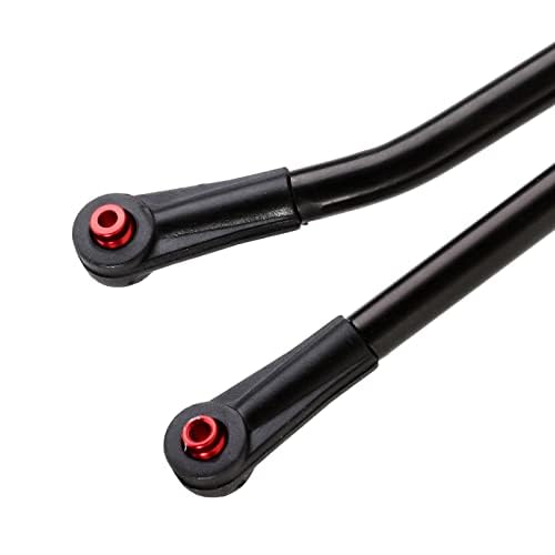 INJORA Steel 4 Links Set for SCX24 C10 JLU Bronco Base Camp 4Runner (Black) - color: Black