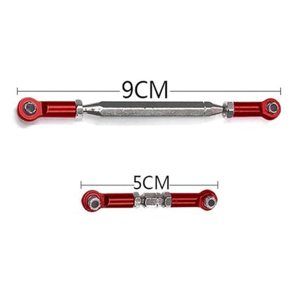 RC Car Rod Linkage Compatible with MN D90 D99 for MN-90 FJ-45 1/12 RC Car Crawler Metal Adjustable Steering Linkage Servo Link Pull Rod Turnbuckle
