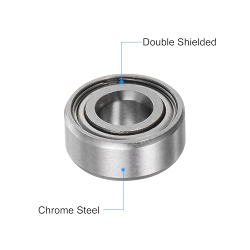uxcell 20pcs MR104ZZ Deep Groove Ball Bearings 4x10x4mm Chrome Steel Miniature Bearing Double Shielded Precision Bearings, P6 (ABEC 3) - size: 4x10x4mm