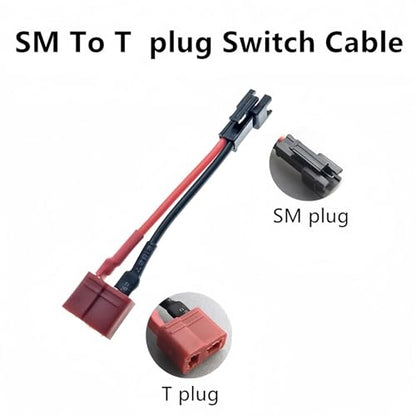 SM2P to XT30 and SM2P to Mini Tamiya and SM-2P to Deans T Plug Convert Connector Adapter Cable with 16awg Silicone Wire for RC FPV Drone Car Boat