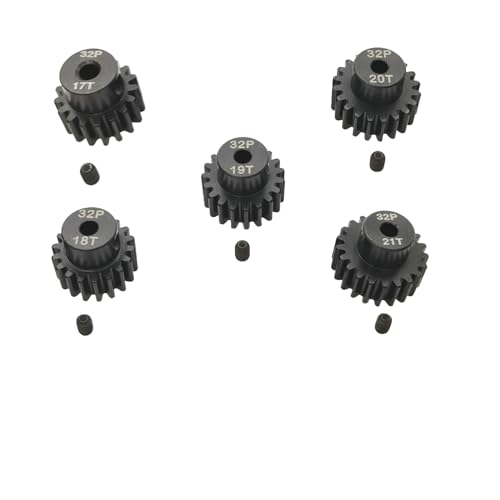 32P 5mm Pinion Gear Set 17T 18T 19T 20T 21T for Arrma 4s 3s Mega Typhon Senton Fury Vorteks Grom Gorgon Granite Big Rock Kraton Mojave Outcast Infraction Upgrade Parts