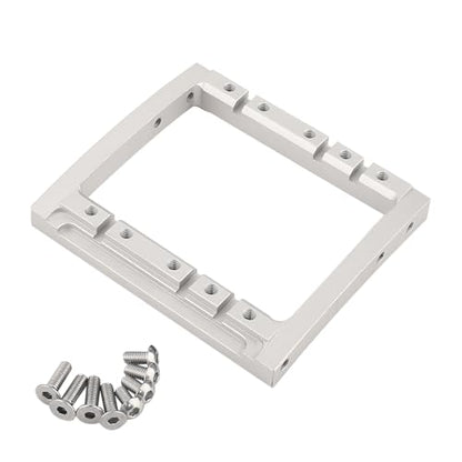 LCG Winch Dual Servo Mounts Bracket for 1/10 RC Rigs Crawler Capra SCX10 II Axle Comp TGH Rails LCG Chassis Kit Upgrade Part (Silver) - color: Silver