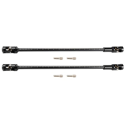 SCX10 Drive Shaft 2pcs 68-229mm Cut to Length Stainless Steel Driveshaft for 1/10 RC Crawler LCG Rig Sportys Scalers GSPEED Capra SCX10 Pro Element DIY SCX10 (Cut-to-Length Driveshaft Set Black)