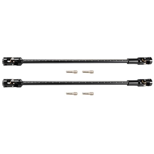SCX10 Drive Shaft 2pcs 68-229mm Cut to Length Stainless Steel Driveshaft for 1/10 RC Crawler LCG Rig Sportys Scalers GSPEED Capra SCX10 Pro Element DIY SCX10 (Cut-to-Length Driveshaft Set Black)