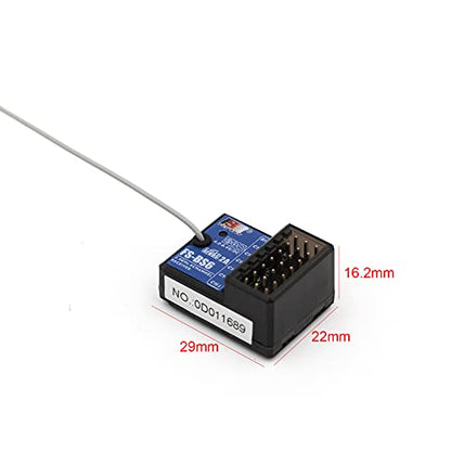 Flysky FS-BS6 6 Channels Receiver with Gyro Stabilization System | For Flysky FS-GT5 Remote Controller Radio AFHDS2A System Transmitter RC Car (1pcs fs-bs6 Receiver) - style: 1pcs fs-bs6 Receiver