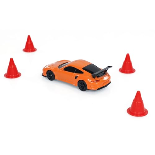 TOUCAN RC HOBBY US in Stock 1/43 Ready to Run Race Car Gyro Drift Car 4WD Traffic Cones Mini Toy for Boys with a Gyro (Orange) - color: Orange