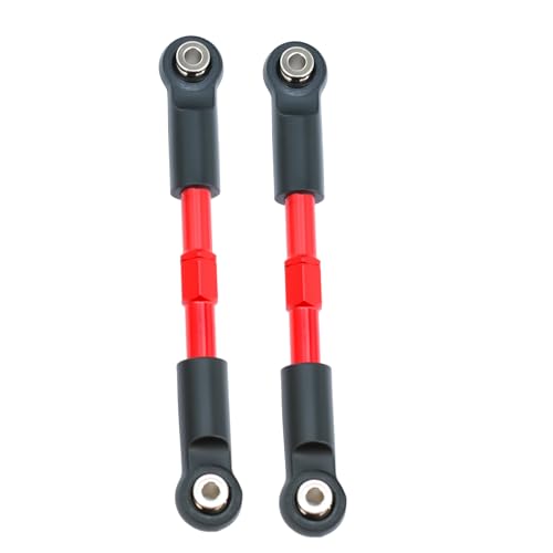Aluminum Front & Rear Pull Rod Linkage Upgraded Set for Arrma 1/10 Gorgon Vorteks Fury Quake 2WD RC Truck,Replace#ARA330753(Red) - color: Red