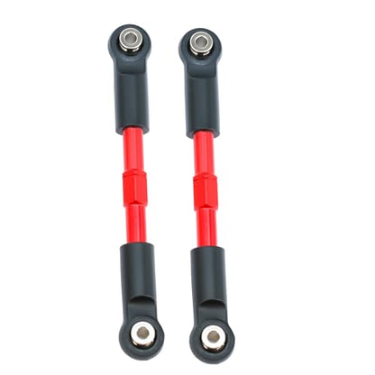 Aluminum Front & Rear Pull Rod Linkage Upgraded Set for Arrma 1/10 Gorgon Vorteks Fury Quake 2WD RC Truck,Replace#ARA330753(Red) - color: Red