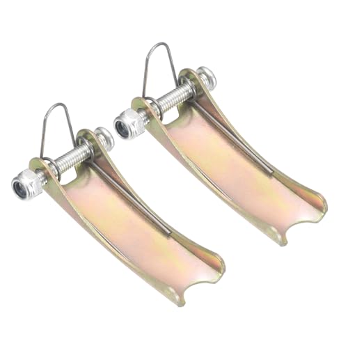 uxcell 2T Hook Safety Latch Kit, 2 Pack Thickened Metal Clevis Slip Hook Replacement Latch for Towing Receiver Hitch Truck Trailer, Color Steel (2.1 Inch / 53mm Length, 0.8mm Thinkness) - size: 2T, 2.1" / 53mm