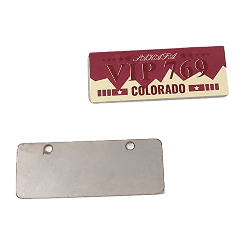 2PCS HIRCQOO Metal RC Car License Plate Decorations Accessories Compatible with Traxxas TRX-4 Tamiya CC01 Axial SCX10 D90 1/10 RC Crawler Car (VIP769) - style: VIP769