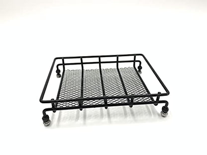 KTRC026 R/C Metal roof Luggage Rack for 1/8 1/10 RC Crawler Car for FMS FTX RC LC76 Land Cruiser FJ40 Y60 KM5 KM4 TRX4 D90 Gen9 H8P 4x4 Trucks YIKONG YK4104 YK4107 MJX H8H H12P f150 Bronco