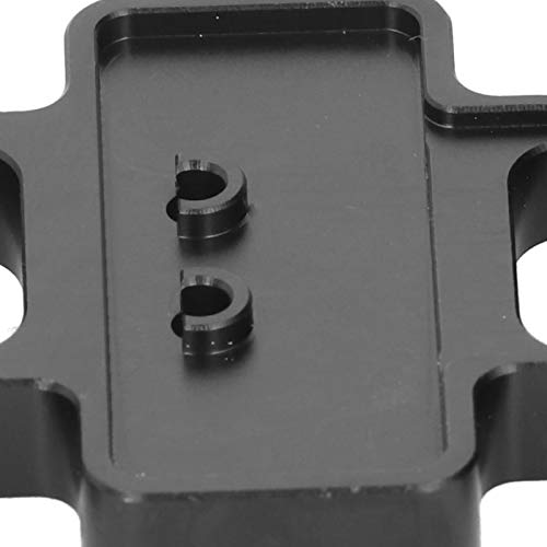 313mm Wheelbase Gearbox Chassis Frame, 1/10 RC Car Metal Upgrade Accessory, Aluminum Alloy Lightweight Base Support Plate with Anodized Finish for Remote Control Vehicles (Black) - color: Black