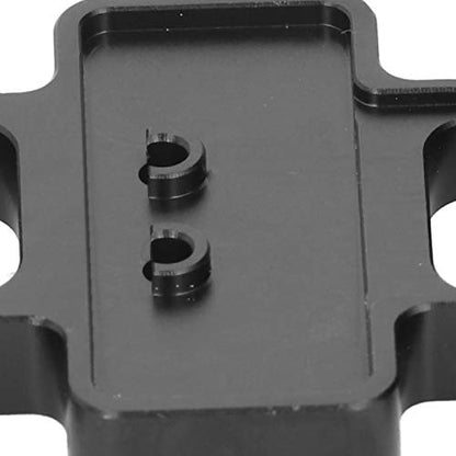 313mm Wheelbase Gearbox Chassis Frame, 1/10 RC Car Metal Upgrade Accessory, Aluminum Alloy Lightweight Base Support Plate with Anodized Finish for Remote Control Vehicles (Black) - color: Black