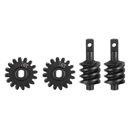 MECCANIXITY 2 Set Hardened Steel Axle Differentials Gear, 16T Steel Gear Upgrade Parts for RC Vehicles Truck Drift Car Part, Black - style: 16T