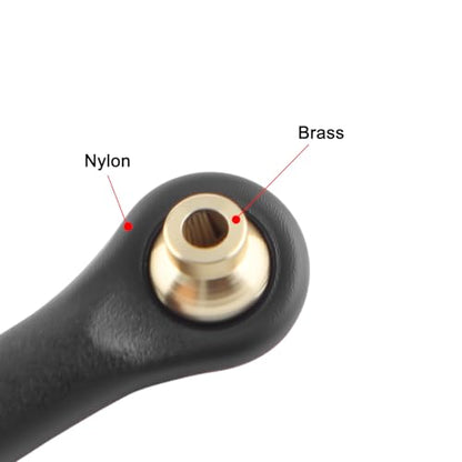 20PCS Large Angle RC Rod Ends Link Ball Ends for SCX24 Upgrade | Nylon Material, Brass Ball Core, Plug & Play