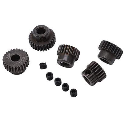 RC Motor Gear, 48DP 5mm Pinion Gear Set, 5PCS Steel Shaft Hole Gear, 20T 22T 24T 26T 28T Climbing Car Gear Accessories for 1/10 RC Truck Climbing Car