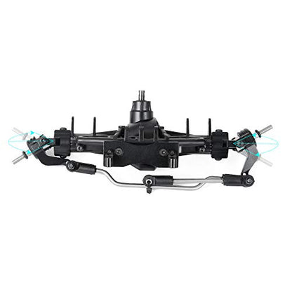 RC Front Straight Complete Axle for 1/10 Axial SCX10 II AX90021 | Heavy Duty Metal Axle Front Axle Assembly Set Upgrade Parts for 1/10 Axial SCX10 II 90027 90028 RC Crawler Car (Front) - color: Front Axle