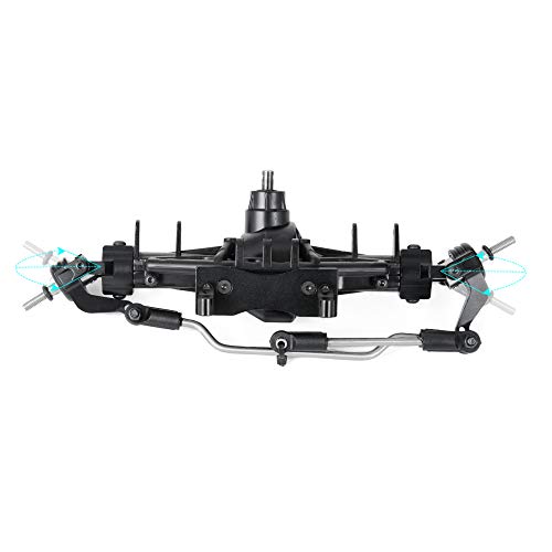 QUE-T Complete Aluminium Alloy Front Middle Rear Axle for 1/10 RC Crawler Car SCX10 90021 90027 90028 (Front Axle) - color: 1x Front Axle