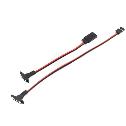 1sets 3Pin Magnetic Snap-on JR Extension Cable for RC Cars Models,Trucks Robotics DIY Electronics,Remote control lamp group magnetic suction extension cable,Quick disassembly Connector (20cm) - size: 20cm