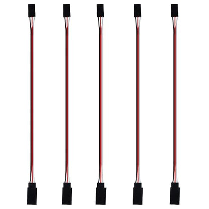 3-Pin Servo Extension Wire Lead Female to Male, JR Plug Connector, RC Servo Extension Wire Connectors, Remote Control Parts for RC Car Drone Quadcopter Aircraft ETC. (20cm-5pcs) - style: 20cm-5pcs