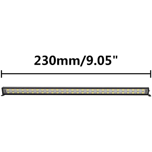 ShareGoo 9.05" 56LED Roof Light Bar Lightbar Super Bright Lamp Compatible with Axial SCX6 Trail Honcho 4WD RTR JLU Wrangler 1/6 RC Crawler Car