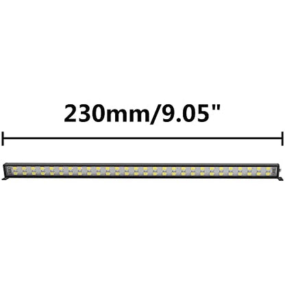 ShareGoo 9.05" 56LED Roof Light Bar Lightbar Super Bright Lamp Compatible with Axial SCX6 Trail Honcho 4WD RTR JLU Wrangler 1/6 RC Crawler Car