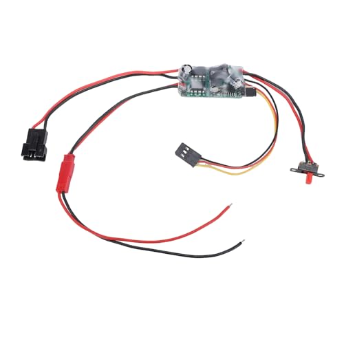 Keenso Brushed ESC, Composite Material Electronic Speed Controller with Brake for 1/16 RC Cars - Easy Install for WPL and MN (16A)