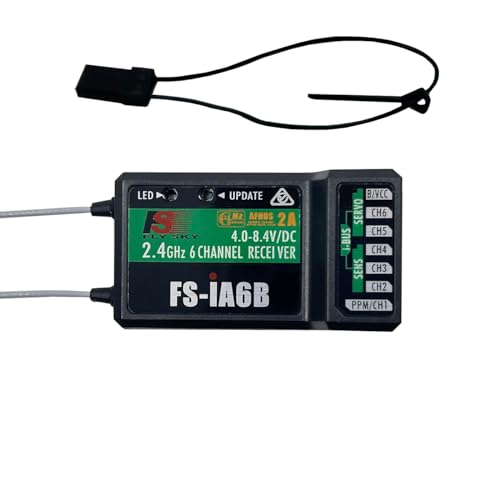 FS-iA6B Receiver 6CH for FLYSKY FS-i6 FS-i6X & FS-i6S RC Transmitter | 6 Channels 2.4GHz AFHDS2A | Support PWM PPM i.bus