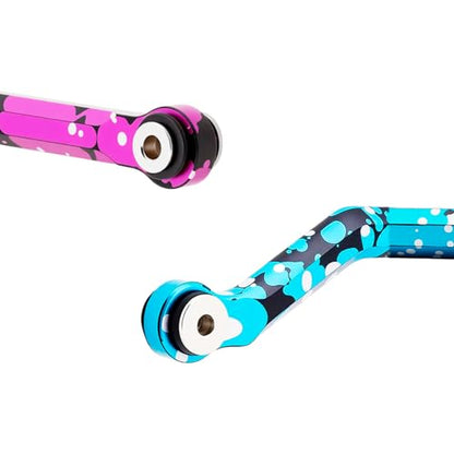 Splash Anodizing Aluminum High Clearance Chassis Links Set for Axial SCX24 Lexus GX 470 1/24 RC Crawler Car Upgrades - style: Aluminum